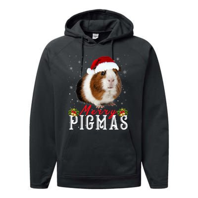 Merry Pigmas Face Mask Funny Guinea Pig Christmas Santa Xmas Performance Fleece Hoodie