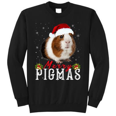 Merry Pigmas Face Mask Funny Guinea Pig Christmas Santa Xmas Sweatshirt