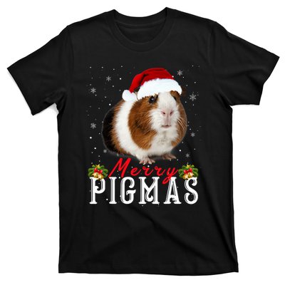 Merry Pigmas Face Mask Funny Guinea Pig Christmas Santa Xmas T-Shirt