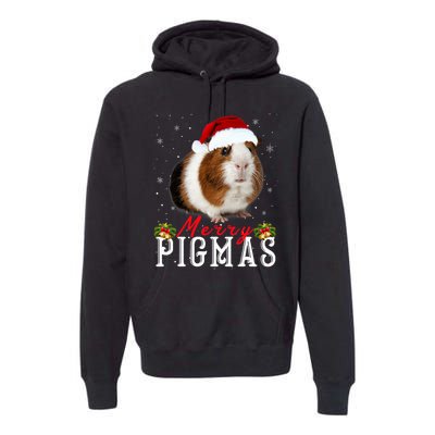 Merry Pigmas Face Mask Funny Guinea Pig Christmas Santa Xmas Premium Hoodie