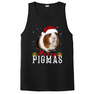 Merry Pigmas Face Mask Funny Guinea Pig Christmas Santa Xmas PosiCharge Competitor Tank