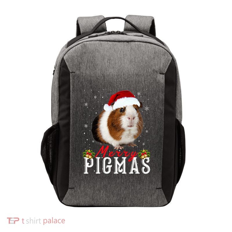 Merry Pigmas Face Mask Funny Guinea Pig Christmas Santa Xmas Vector Backpack