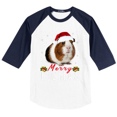 Merry Pigmas Face Mask Funny Guinea Pig Christmas Santa Xmas Baseball Sleeve Shirt