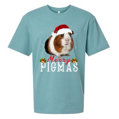 Merry Pigmas Face Mask Funny Guinea Pig Christmas Santa Xmas Sueded Cloud Jersey T-Shirt