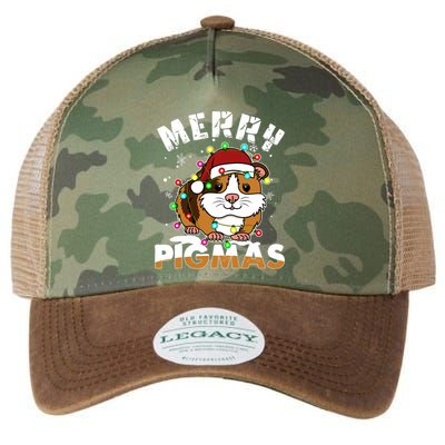 Merry Pigmas Funny Xmas Christmas Guinea Pig Lover Gift Legacy Tie Dye Trucker Hat