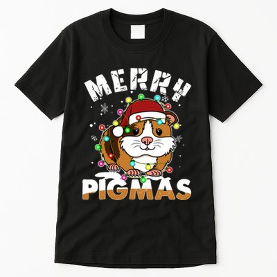 Merry Pigmas Funny Xmas Christmas Guinea Pig Lover Gift Tall T-Shirt