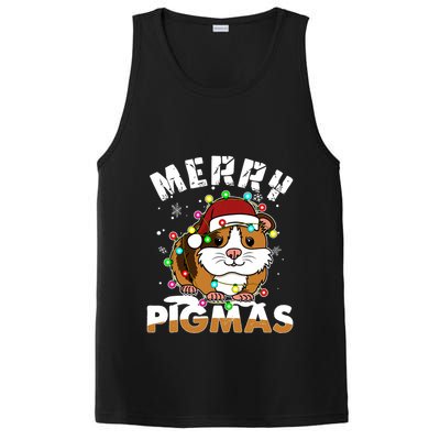 Merry Pigmas Funny Xmas Christmas Guinea Pig Lover Gift PosiCharge Competitor Tank