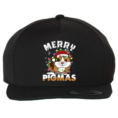 Merry Pigmas Funny Xmas Christmas Guinea Pig Lover Gift Wool Snapback Cap
