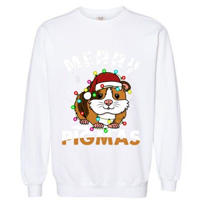Merry Pigmas Funny Xmas Christmas Guinea Pig Lover Gift Garment-Dyed Sweatshirt