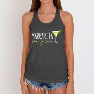 Margarita Por Favor Margarita Lover Margarita Drinker Cinco De Mayo Fiesta Women's Knotted Racerback Tank