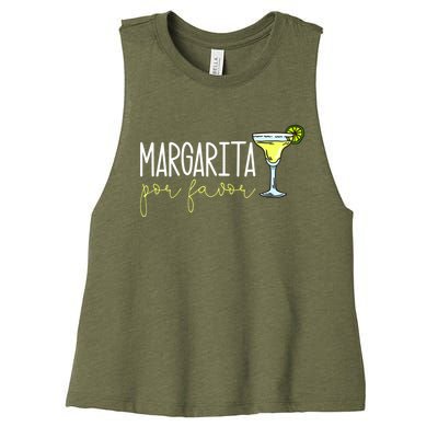 Margarita Por Favor Margarita Lover Margarita Drinker Cinco De Mayo Fiesta Women's Racerback Cropped Tank