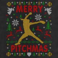 Merry Pitchmas Fastpitch Softball Pitcher Ugly Christmas Cool Comfort Performance Bucket Hat