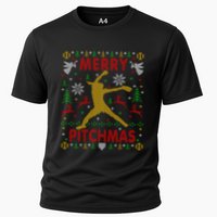 Merry Pitchmas Fastpitch Softball Pitcher Ugly Christmas Performance Shirt