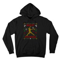 Merry Pitchmas Fastpitch Softball Pitcher Ugly Christmas Hoodie