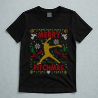 Merry Pitchmas Fastpitch Softball Pitcher Ugly Christmas T-Shirt