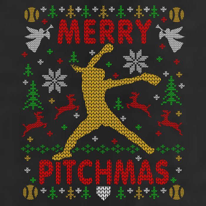 Merry Pitchmas Fastpitch Softball Pitcher Ugly Christmas Adult Drive Performance Visor