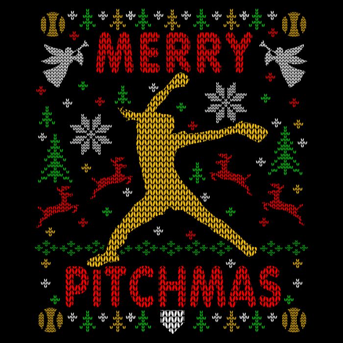 Merry Pitchmas Fastpitch Softball Pitcher Ugly Christmas 16 in Basic Backpack