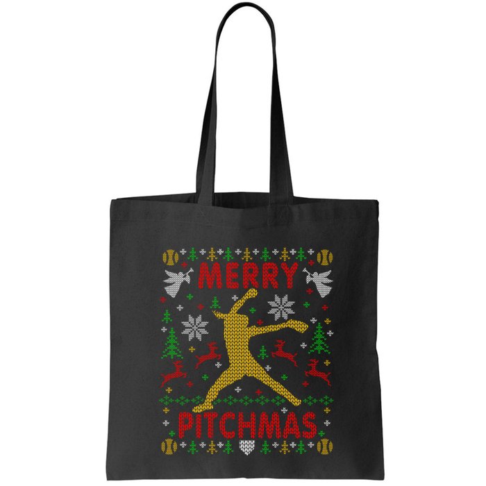 Merry Pitchmas Fastpitch Softball Pitcher Ugly Christmas Bag