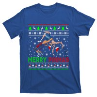 Merry Pinmas Funny Christmas Santa Wrestling Group Gift T-Shirt