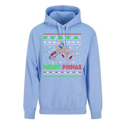 Merry Pinmas Funny Christmas Santa Wrestling Group Gift Unisex Surf Hoodie