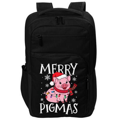Merry Pigmas Funny Pig Christmas Santa Pig Xmas Farmer Impact Tech Backpack