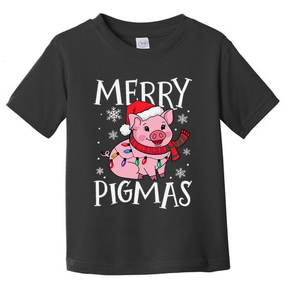 Merry Pigmas Funny Pig Christmas Santa Pig Xmas Farmer Toddler T-Shirt