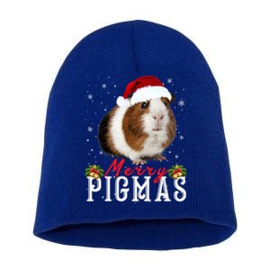 Merry Pigmas Face Mask Funny Guinea Pig Christmas Santa Xmas Gift Short Acrylic Beanie