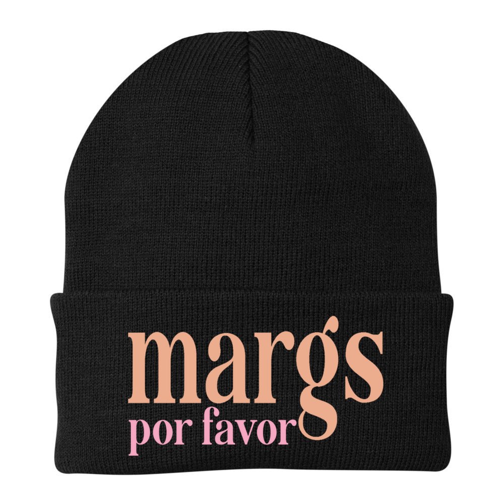 Margs Por Favor Funny Vacation Travel Honeymoon Party Fiesta Gift Beanie