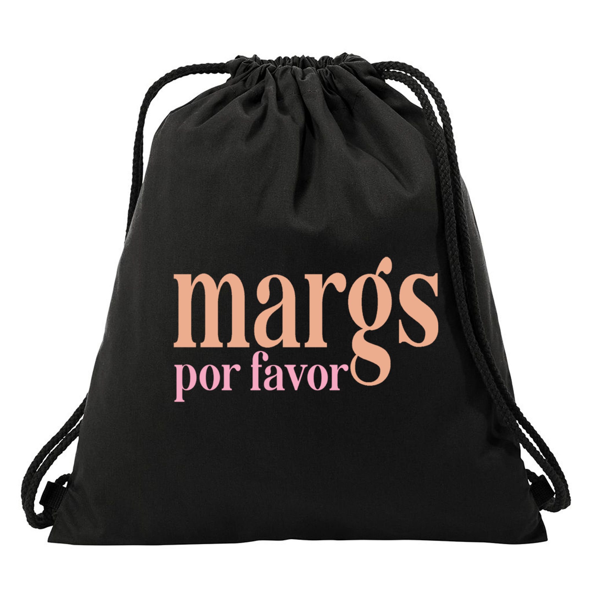Margs Por Favor Funny Vacation Travel Honeymoon Party Fiesta Gift Drawstring Bag