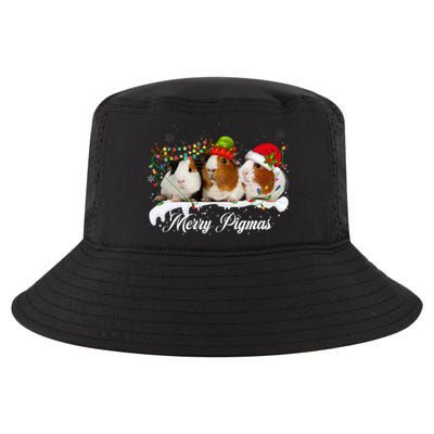 Merry Pigmas Funny Christmas Tree Xmas Light Guinea Pig Gift Cool Comfort Performance Bucket Hat