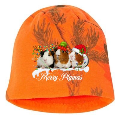 Merry Pigmas Funny Christmas Tree Xmas Light Guinea Pig Gift Kati - Camo Knit Beanie