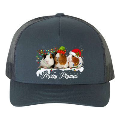 Merry Pigmas Funny Christmas Tree Xmas Light Guinea Pig Gift Yupoong Adult 5-Panel Trucker Hat