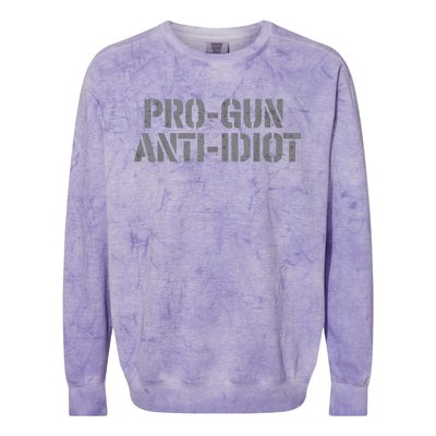 Mens Pro Gun Anti Idiot Colorblast Crewneck Sweatshirt