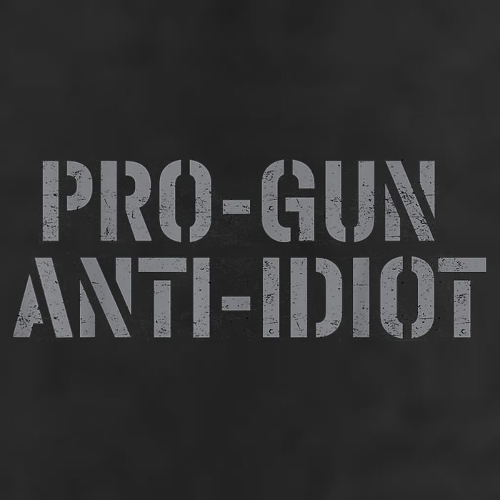 Mens Pro Gun Anti Idiot 7 Panel Mesh Trucker Snapback Hat