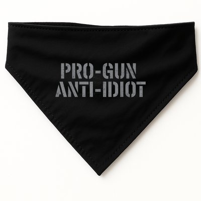 Mens Pro Gun Anti Idiot USA-Made Doggie Bandana