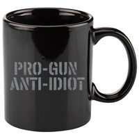 Mens Pro Gun Anti Idiot 11oz C Handle Ceramic Mug