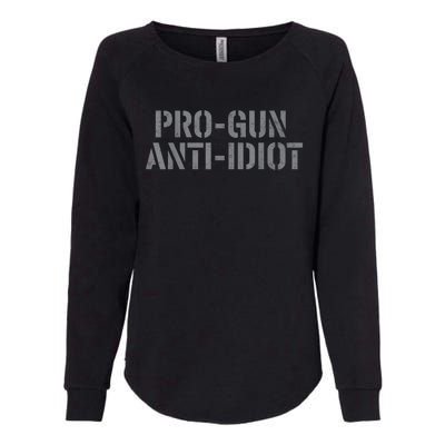 Mens Pro Gun Anti Idiot Womens California Wash Sweatshirt