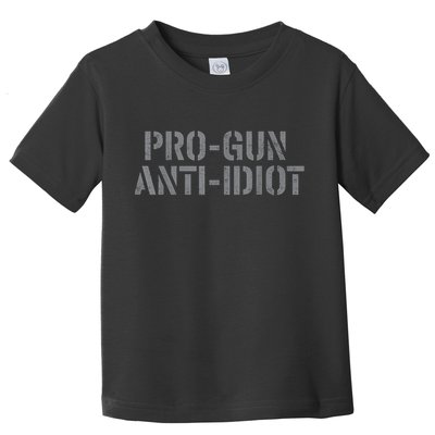 Mens Pro Gun Anti Idiot Toddler T-Shirt