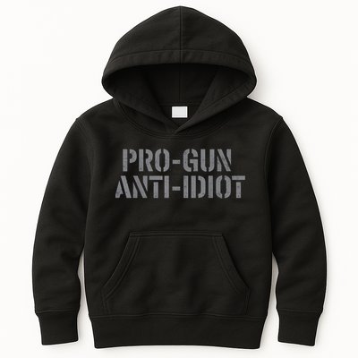 Mens Pro Gun Anti Idiot Kids Hoodie