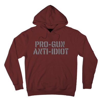 Mens Pro Gun Anti Idiot Hoodie