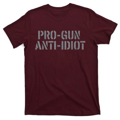 Mens Pro Gun Anti Idiot T-Shirt