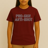 Mens Pro Gun Anti Idiot T-Shirt