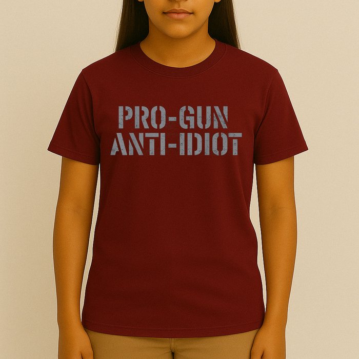Mens Pro Gun Anti Idiot T-Shirt
