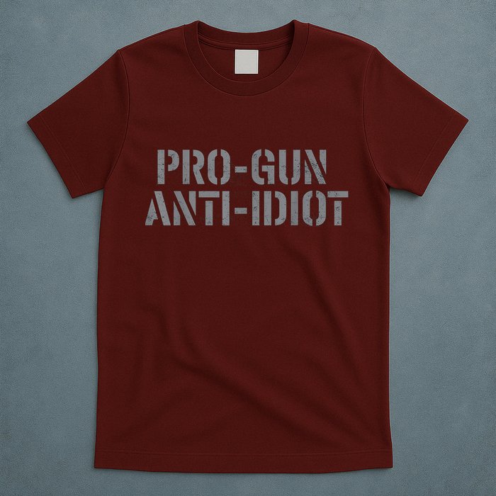 Mens Pro Gun Anti Idiot T-Shirt