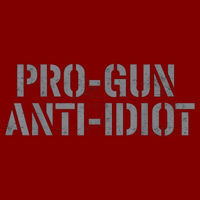 Mens Pro Gun Anti Idiot T-Shirt