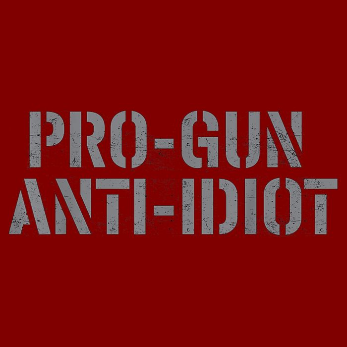 Mens Pro Gun Anti Idiot T-Shirt