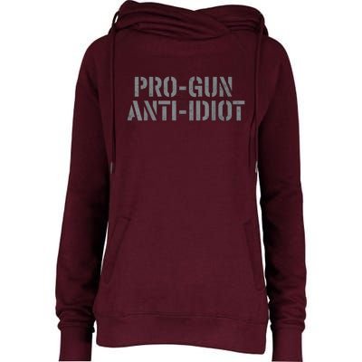 Mens Pro Gun Anti Idiot Womens Funnel Neck Pullover Hood