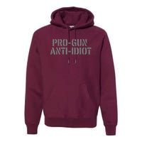 Mens Pro Gun Anti Idiot Premium Hoodie