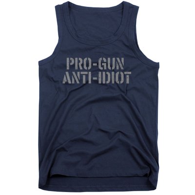 Mens Pro Gun Anti Idiot Tank Top