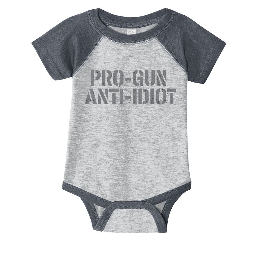 Mens Pro Gun Anti Idiot Infant Baby Jersey Bodysuit